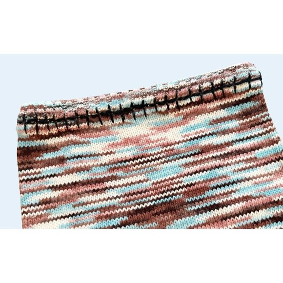 RAGGED PRIEST Space Dye Yarn Knit Mini Sweater Skirt Size Medium - Picture 4 of 8